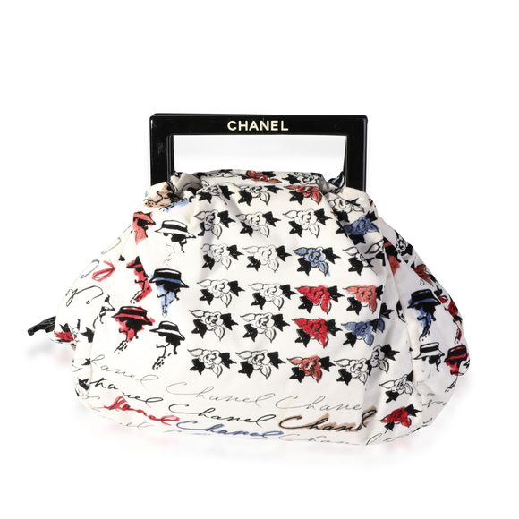 Chanel Camellia-Printed Velvet Frame Bag - Picture 1 of 7